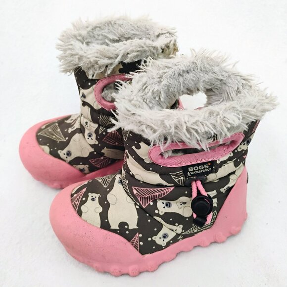 Bogs B-Moc Waterproof Insulated Infant Winter Boots, US Size 6 - Has small tear - Picture 1 of 11